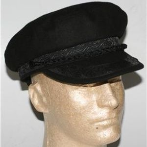 quality black fisherman/ lieutenant/ newsboy cap